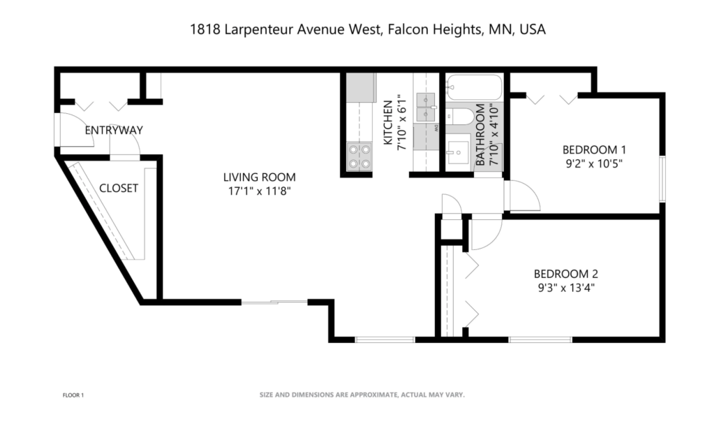 2 Bedroom Floor Plan